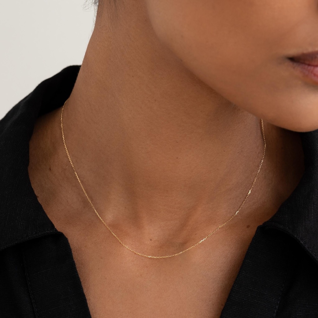 Linjer Tyra 14k gold cable chain